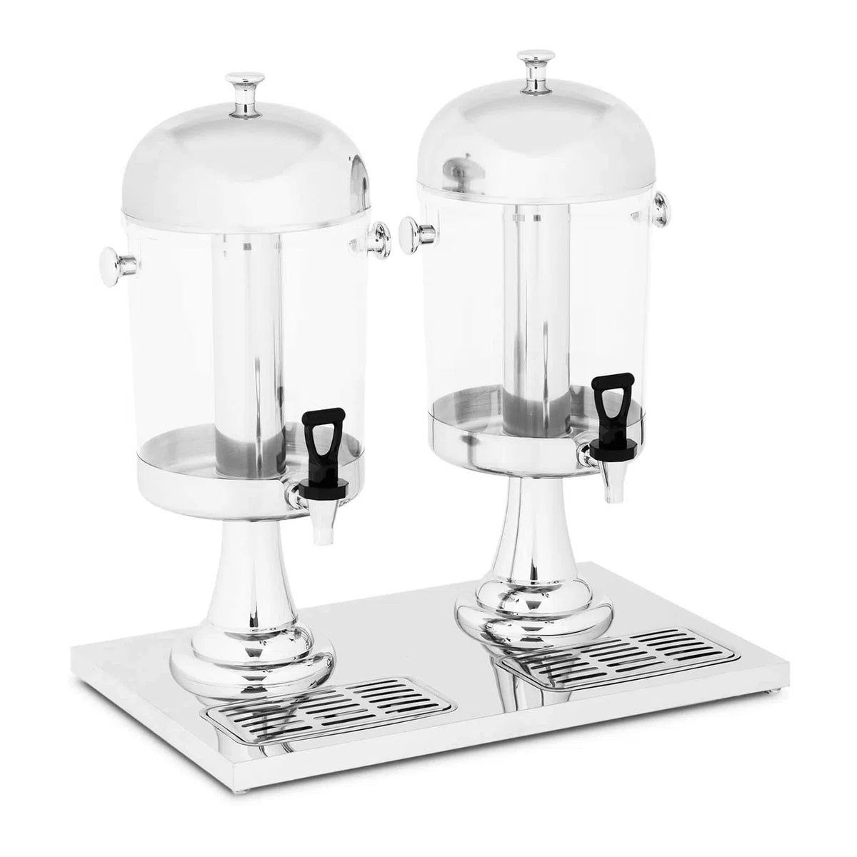 Royal Catering Dispenser per bevande Distributore RCSD-2 (2 x 7 litri, Bicchieri a 14,5 cm, cilindro per il ghiaccio in acciaio inox)