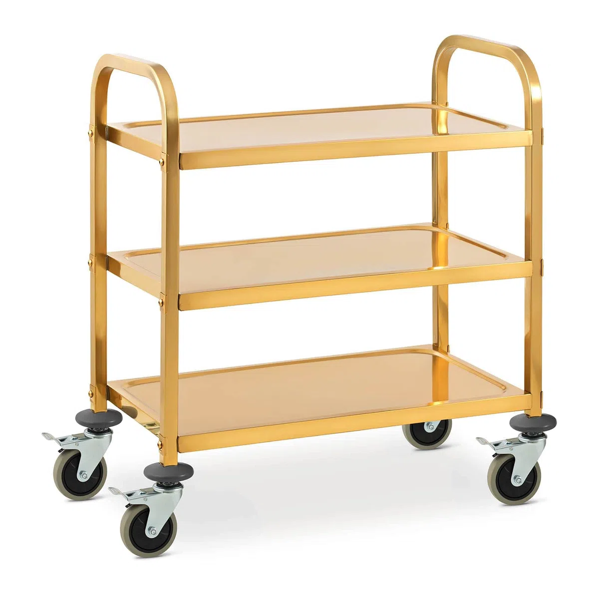 Royal Catering Carrello di Servizio RCSW 2.1G (3 ripiani, fino a 300 kg, ripiani: 69x40 cm)
