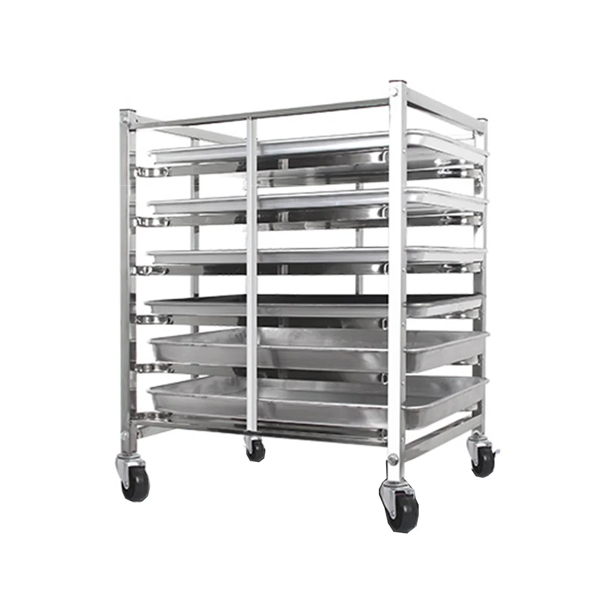 Carrello Porta Panini A 6 Ripiani For Uso Commerciale, Carrello Portaoggetti In Acciaio, Carrello Da Panetteria E Ruote For Stendino, For Cucina, Ristorante, Pizzeria(6-Tier)