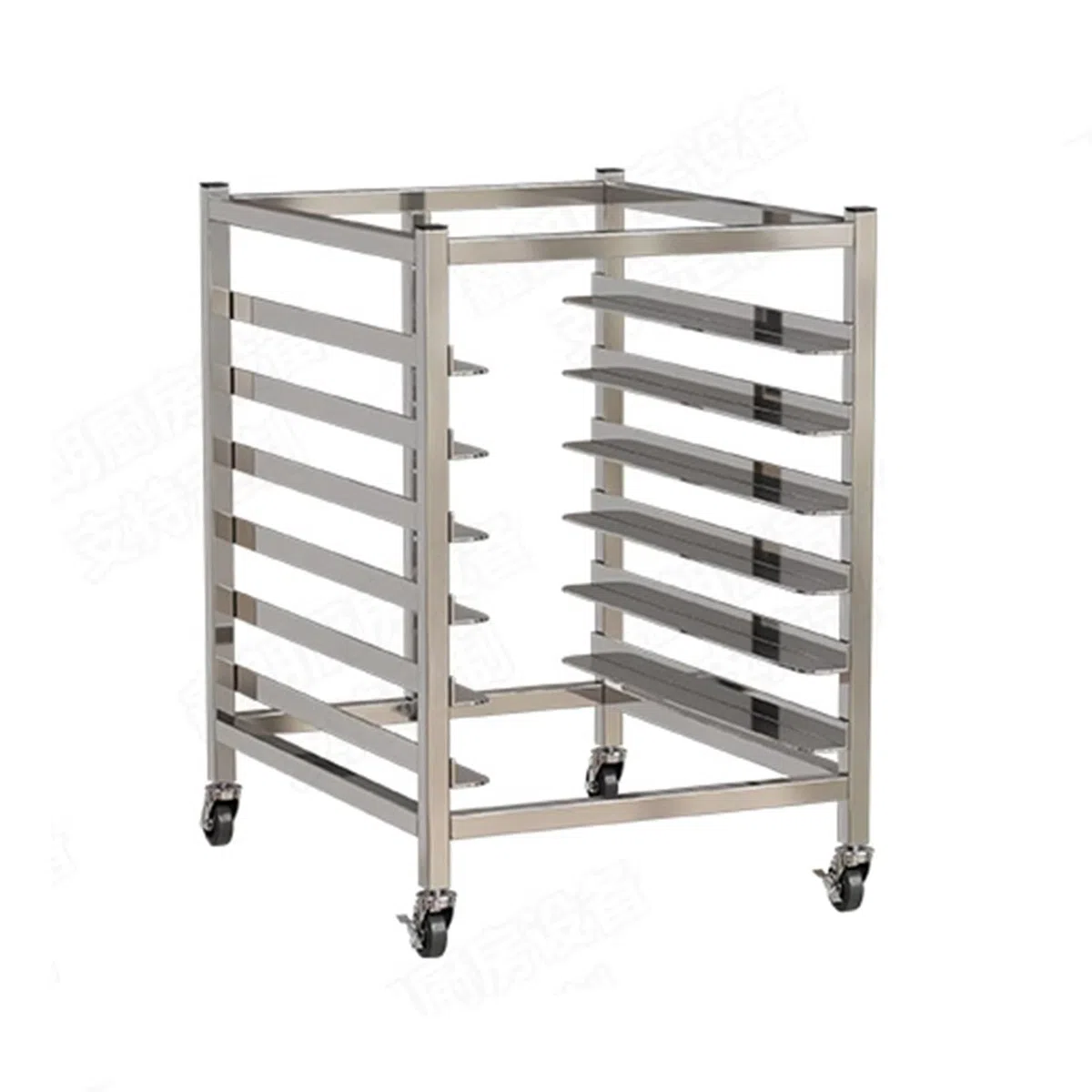 Carrello Porta Teglie In Alluminio For Panini, Carrello Portavivande Commerciale Con Ruote Frenanti, Griglia Di Essiccazione Con Divisori Regolabili(6-Tier)